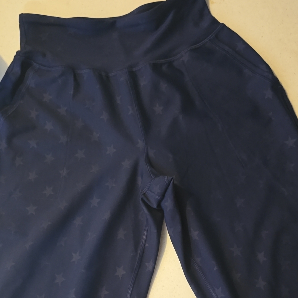 Women's Navy Star Print Leggings